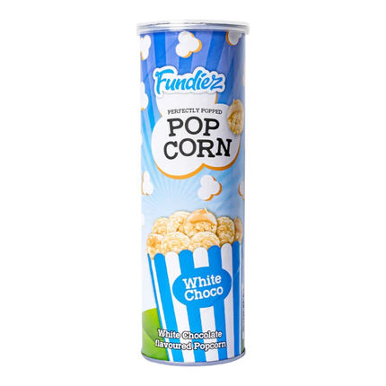 Fundiez - Popcorn Ricoperti al Cioccolato Bianco Snack Dolce Croccante