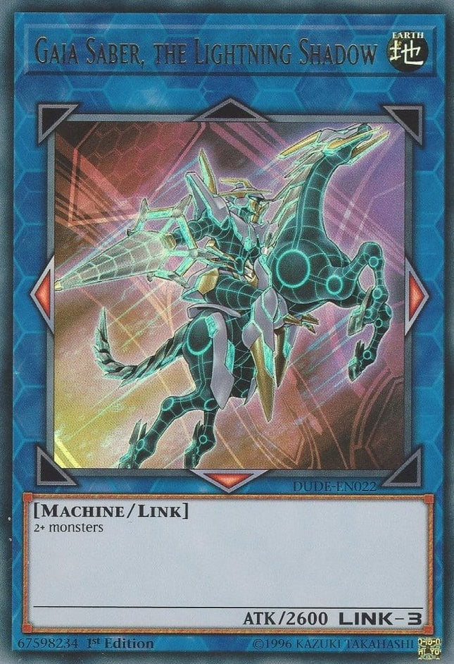 DUDE-022 · Sciabola Gaia, l'Ombra Fulmine / Gaia Saber, the Lightning Shadow UR (ITA)