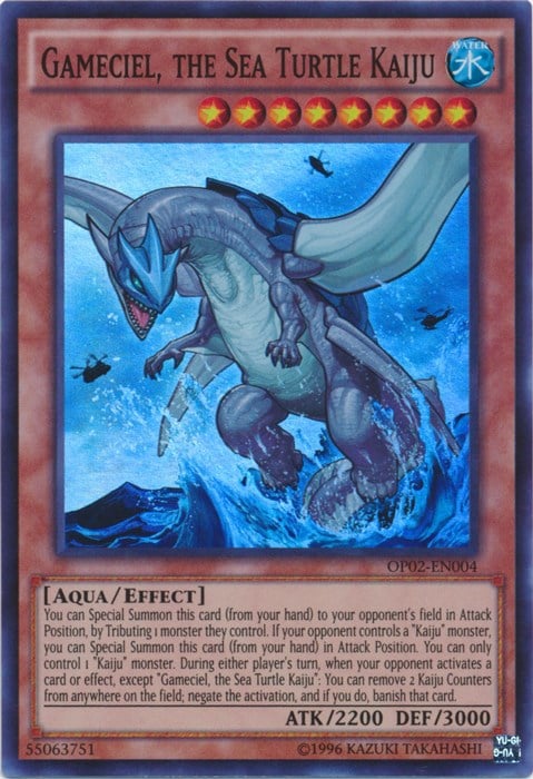 OP02-004 · Gameciel, il Kaiju Tartaruga Marina / Gameciel, the Sea Turtle Kaiju SR (ITA)