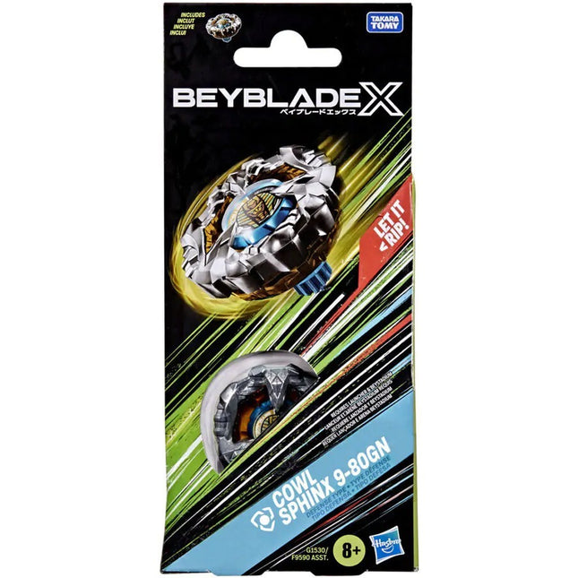 Confezione GiaxStore del Beyblade X Cowl Sphinx 9-80GN di tipo difesa con design ispirato alla sfinge egizia