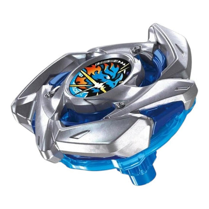 GiaxStore Takara Tomy Beyblade X Dragoon Strike 4-50F spinning top with silver metal blade and blue plastic base