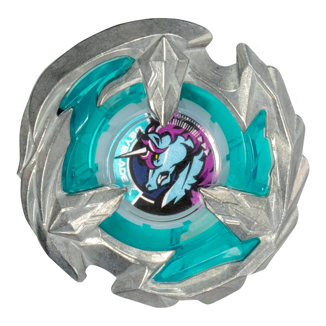Beyblade X Sting Unicorn 5-60GP di GiaxStore, trottola di tipo bilanciamento con dettagli turchesi e metallizzati