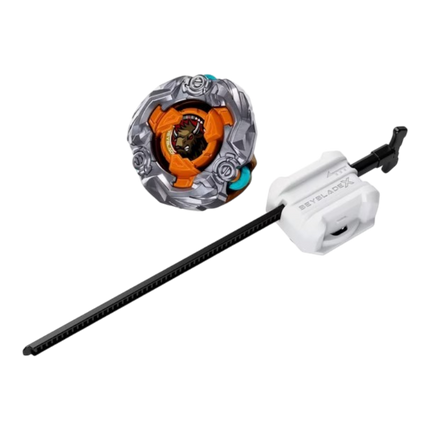 GiaxStore Beyblade X Valor Bison FB starter pack with stamina-type spinning top and white ripcord launcher