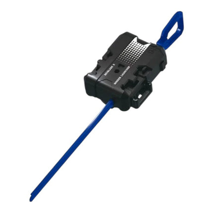 GiaxStore Beyblade X winder launcher in black with a blue ripcord for BX-49 Dragoon Strike starter set