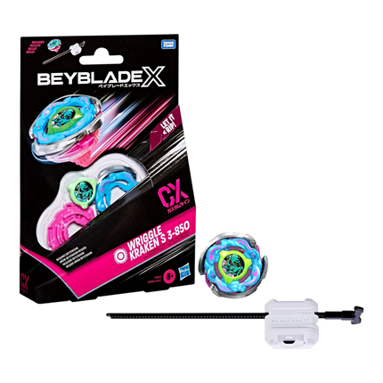 GiaxStore Beyblade X CX Wriggle Kraken spinning top toy with launcher and packaging