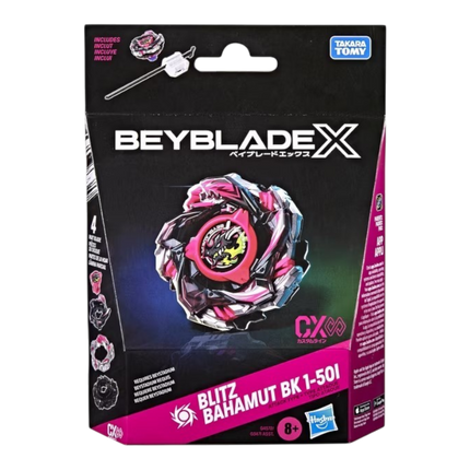GiaxStore Beyblade X CX Infinity Blitz Bahamut BK 1-50I attack type starter pack with launcher in retail packaging