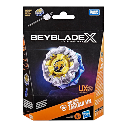 GiaxStore Beyblade X Seize Jaguar HN starter pack with integrated blade and ratchet design for defensive play