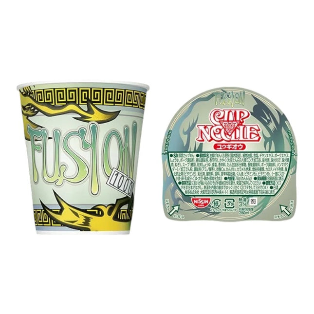 GiaxStore Yu-Gi-Oh! Fusion Cup Noodle Limited Edition, soy sauce flavor, 78g. Features exclusive Instant Fusion card art.