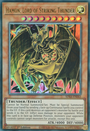 SDSA-043 · Hamon, Signore del Tuono Fragoroso / Hamon, Lord of Striking Thunder UR (ITA)