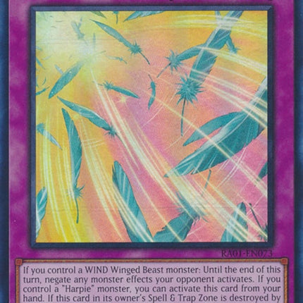RA01-073 · Tempesta di Piume dell'Arpia / Harpie's Feather Storm SR (ITA)