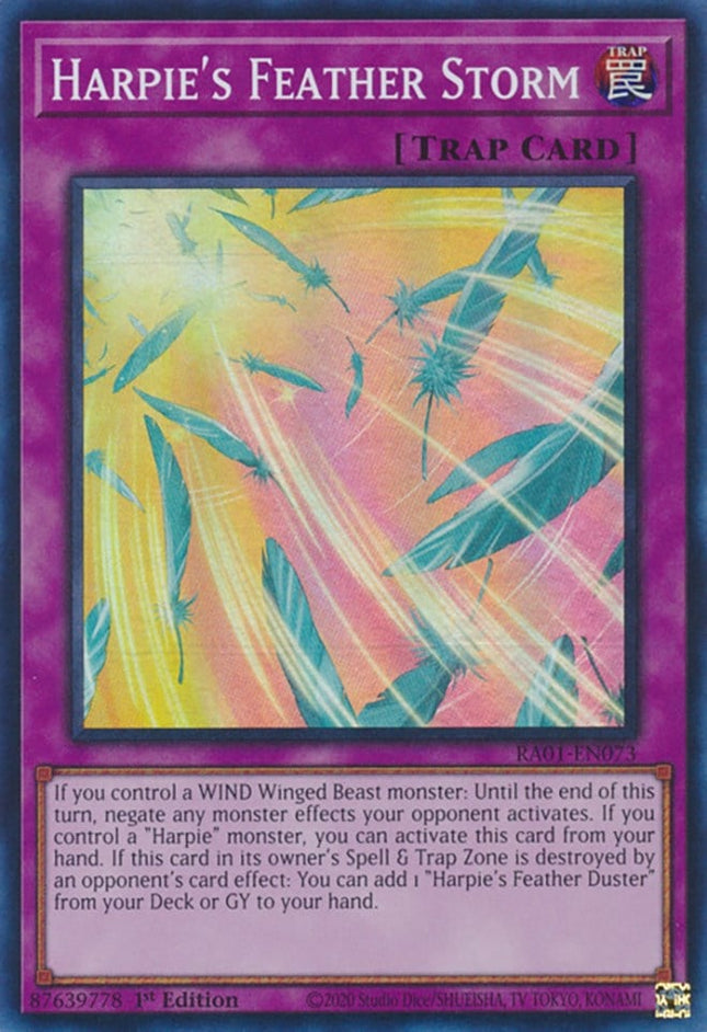 RA01-073 · Tempesta di Piume dell'Arpia / Harpie's Feather Storm SR (ITA)