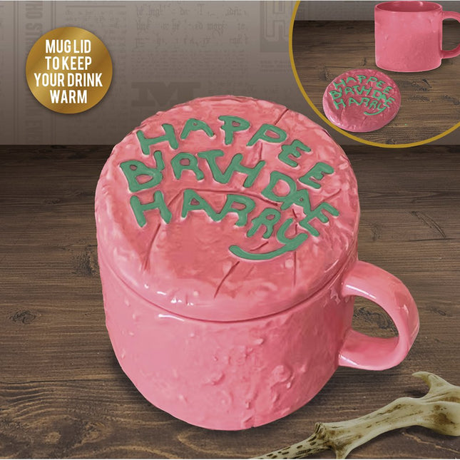Harry Potter – Happy Birthday Cake Shaped Mug with Lid