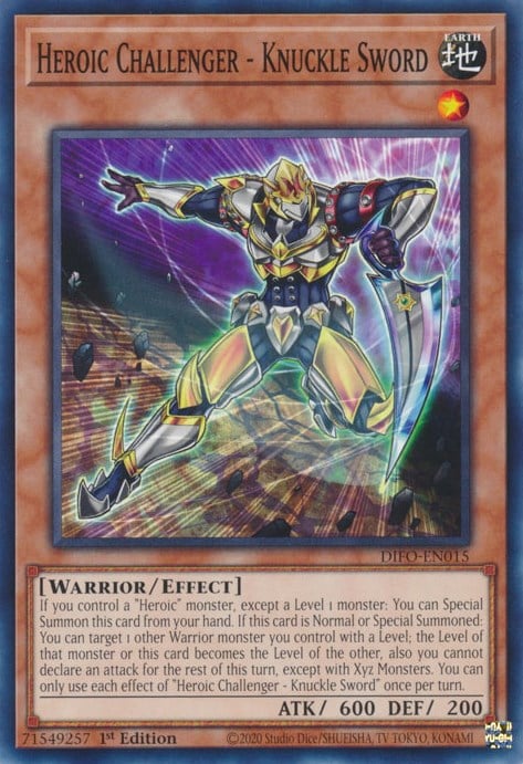 DIFO-015 · Sfidante Eroico - Spada a Nocche / Heroic Challenger - Knuckle Sword (ITA)