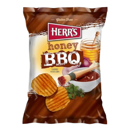 Herr's Honey BBQ Patatine Rigare al Gusto Barbecue e Miele