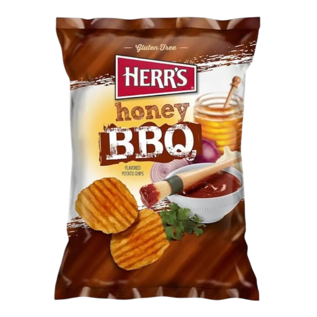 Herr's Honey BBQ Patatine Rigare al Gusto Barbecue e Miele