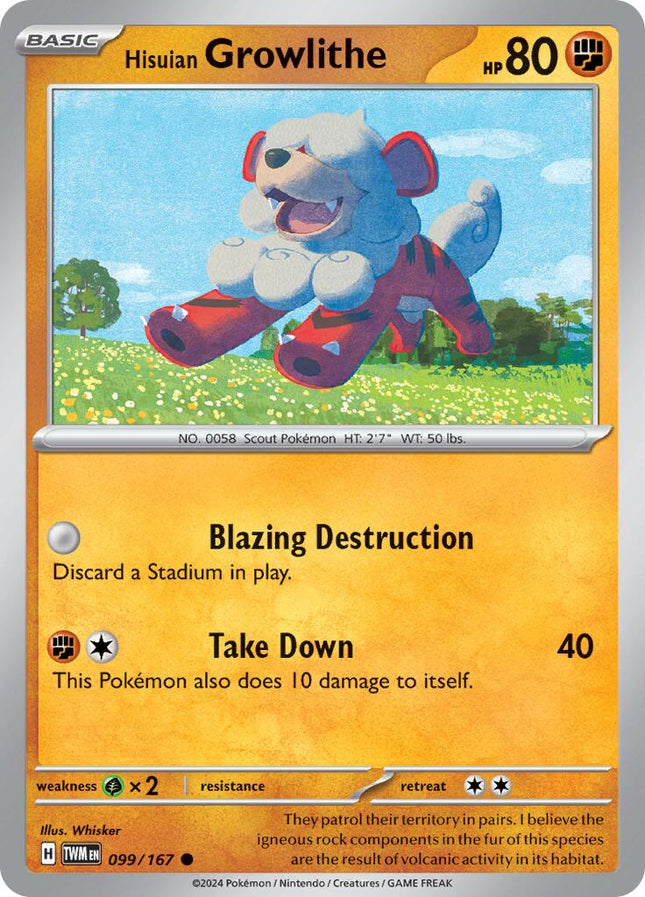 TWM-099 · Hisuian Growlithe (099/167) (ITA)