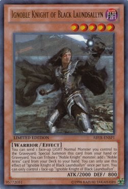 ABYR-001 · Ignobile Cavaliere del Nero Laundsallyn / Ignoble Knight of Black Laundsallyn UR (ITA)