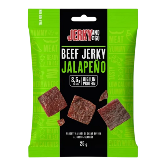 Jerky And Go Beef - Carne Bovina Essiccata Al Gusto Jalapeño