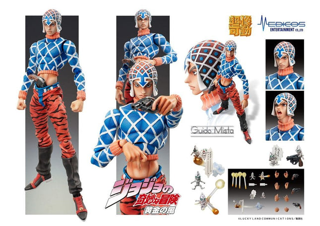 JoJo's Bizarre Adventure Part 5 Statue Legend PVC Statue Chozokado Guido Mista & S P (re-run) 15 cm