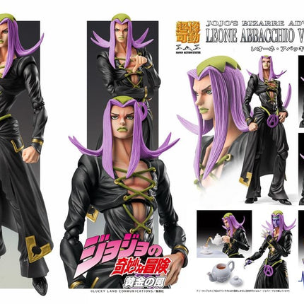 JoJo's Bizarre Adventure Part 5 Super Action Action Figure Chozokado Leone Abbacchio Black Ver. 16 cm