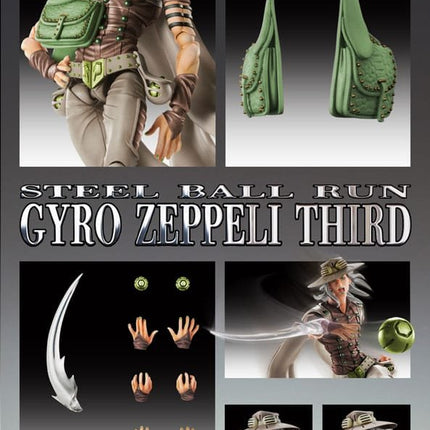 JoJo's Bizarre Adventure Part7 Steel Ball Run Super Action Action Figure Chozokado Gyro Zeppeli Third 16 cm