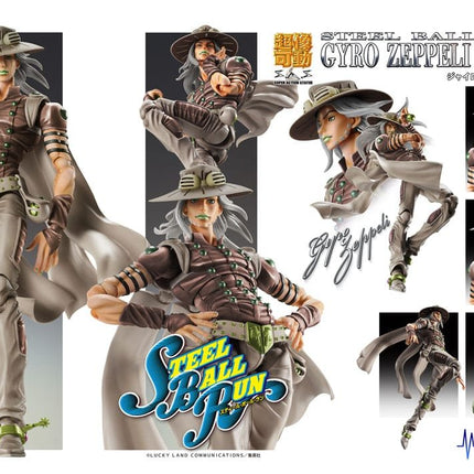 JoJo's Bizarre Adventure Part7 Steel Ball Run Super Action Action Figure Chozokado Gyro Zeppeli Third 16 cm