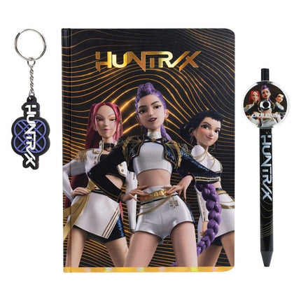 K-Pop Demon Hunters – Golden Notebook Gift Set | Quaderno, Penna e Portachiavi HUNTR/X