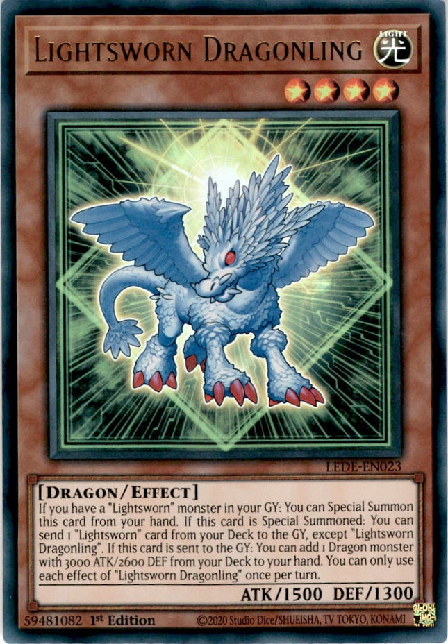 LEDE-023u · Lightsworn Dragonling UR (ITA)
