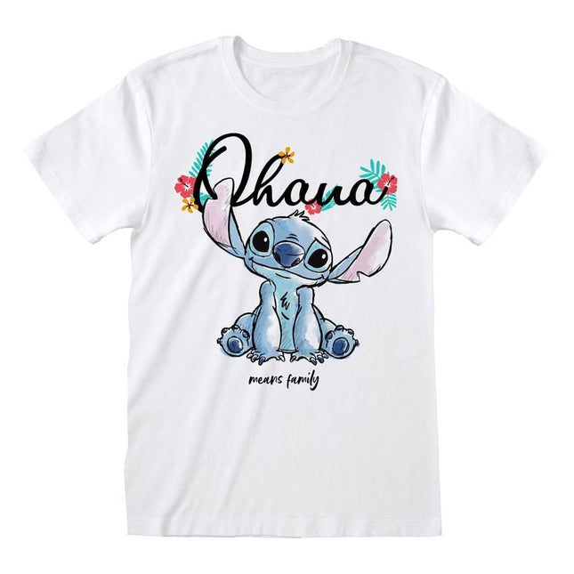 Lilo & Stitch - T-Shirt Ohana Means Family White Size L