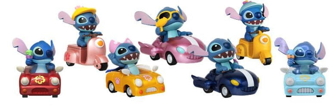 Lilo & Stitch Zoom Hero Pullback Vehicles with Stitch Figures - Assortimento di 12