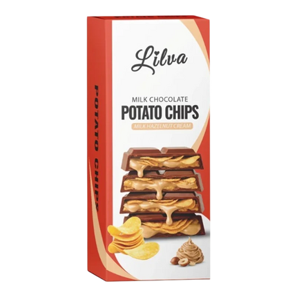 Lilva Potato Chips Milk Chocolate Peanut Butter – Patatine Ricoperte di Cioccolato al Latte con Burro di Arachidi