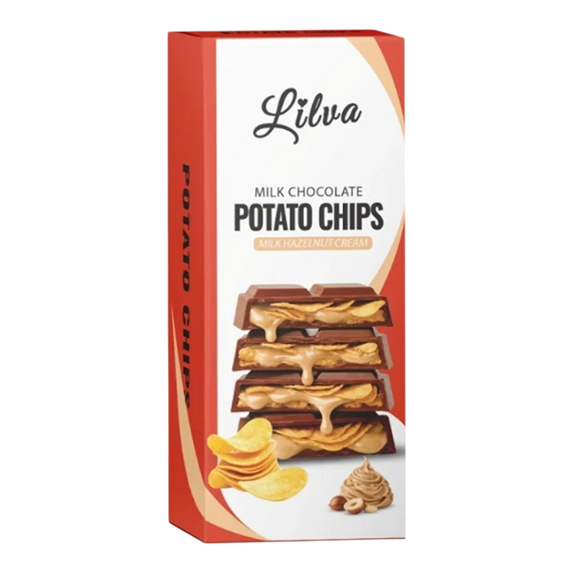 Lilva Potato Chips Milk Chocolate Peanut Butter – Patatine Ricoperte di Cioccolato al Latte con Burro di Arachidi