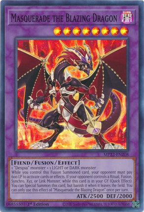 MP22-208 · Masquerade il Drago Fiammeggiante / Masquerade the Blazing Dragon SR (ITA)