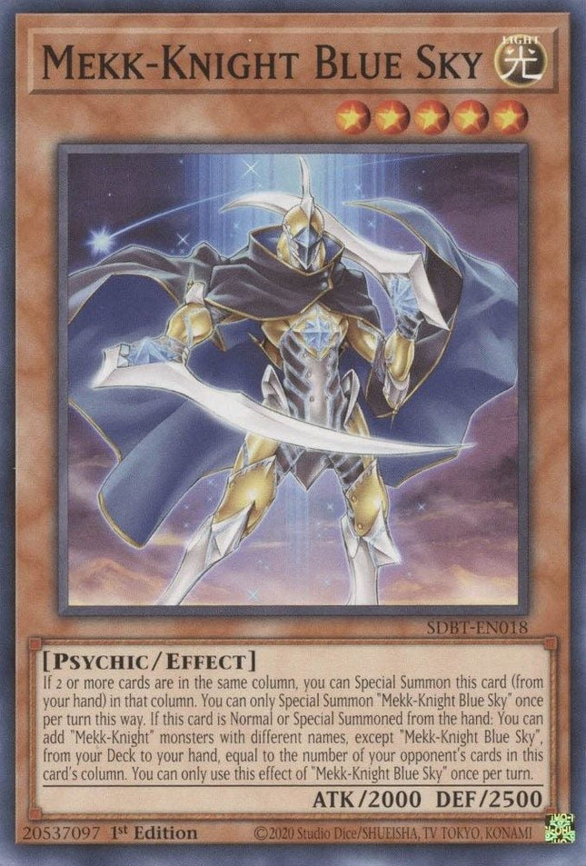SDBT-018 · Meck-Cavaliere Cielo Blu / Mekk-Knight Blue Sky (ITA)