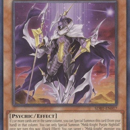 SDBT-017 · Meck-Cavaliere Crepuscolo Viola / Mekk-Knight Purple Nightfall (ITA)