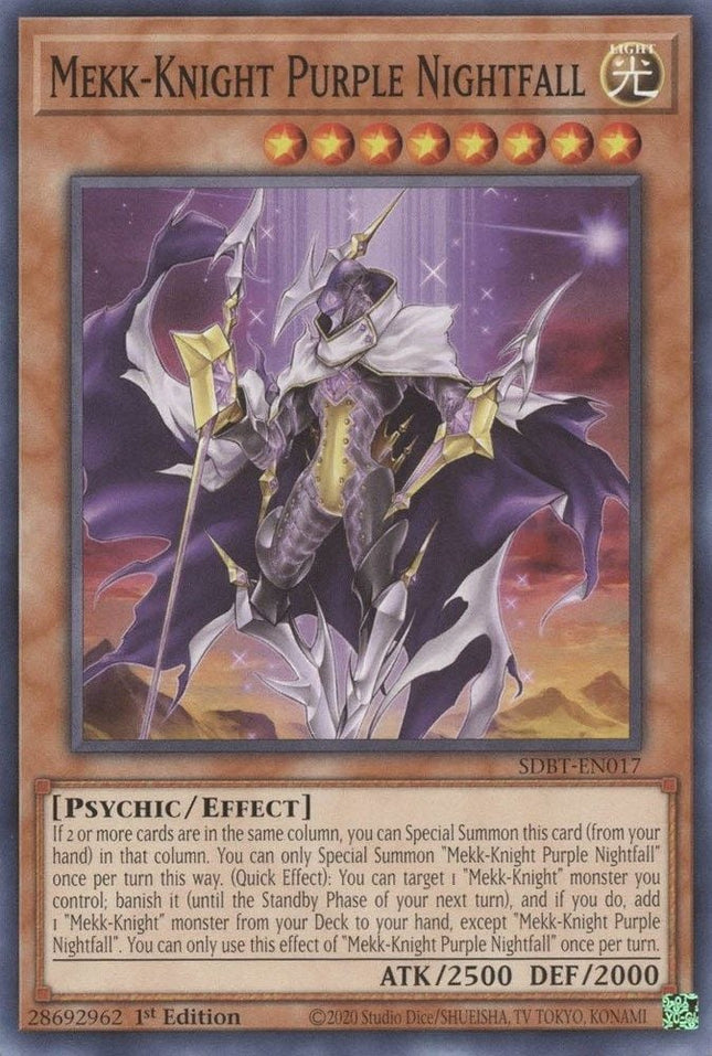SDBT-017 · Meck-Cavaliere Crepuscolo Viola / Mekk-Knight Purple Nightfall (ITA)