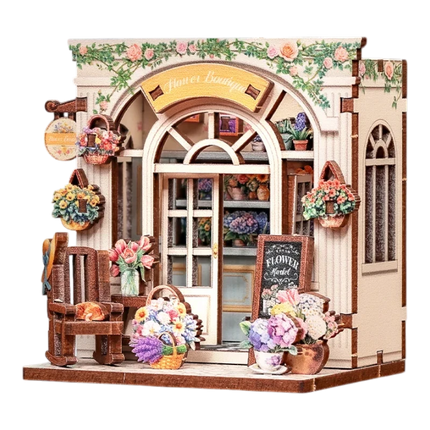 Mini Book Nook Kit DIY Flower Boutique con Magneti