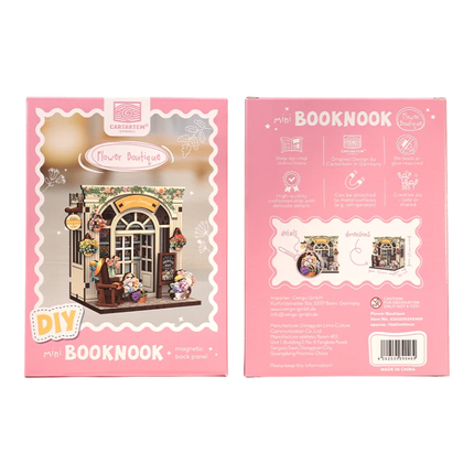 Mini Book Nook Kit DIY Flower Boutique con Magneti