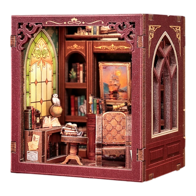 Mini Book Nook Kit DIY Gentleman’s Lounge con Magneti