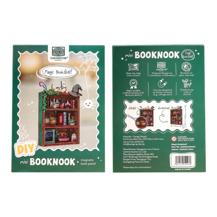 Mini Book Nook Kit DIY Magic Bookshelf con Magneti