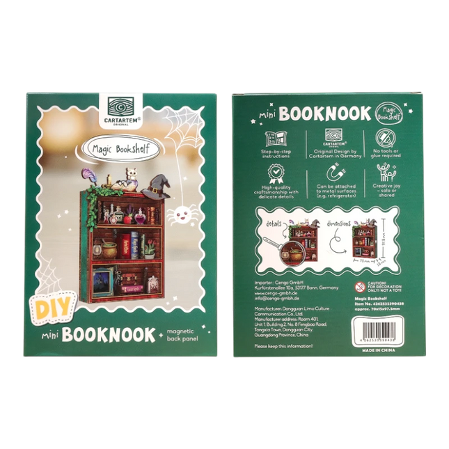 Mini Book Nook Kit DIY Magic Bookshelf con Magneti