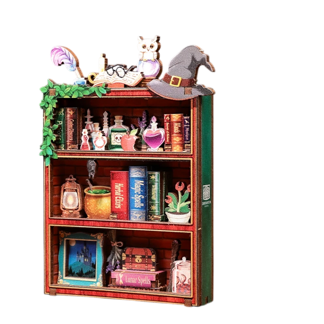 Mini Book Nook Kit DIY Magic Bookshelf con Magneti