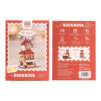 Mini Book Nook Kit DIY Mill Bakery con Magneti