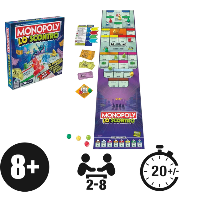 Monopoly lo scontro gioco da tavolo
