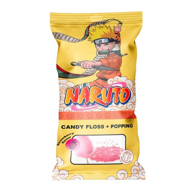 Naruto Candy Floss - Zucchero Filato alla Fragola con Popping Candy + Stickers (1 bustina)