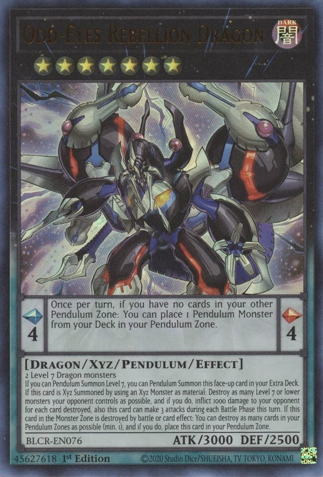BLCR-076 · Drago Ribellione Occhi Diversi / Odd-Eyes Rebellion Dragon UR (ITA)
