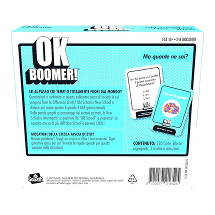 Ok Boomer – Gioco da Tavolo Party Game Generazionale