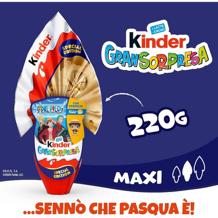 One Piece – Kinder GranSorpresa Special Edition 220 g con Funko Pop! Sorprese