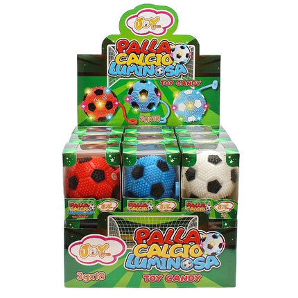 Palla Calcio Luminosa con Caramelle - JoyGum Giocattolo (1 pz)