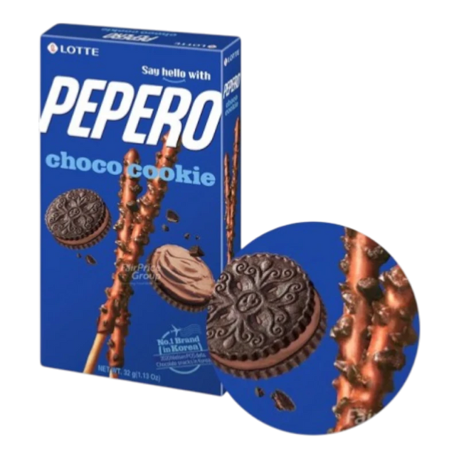Pepero Choco Cookie - Sticks Biscotti Ricoperti di Cioccolato con Cookie Croccanti 32g